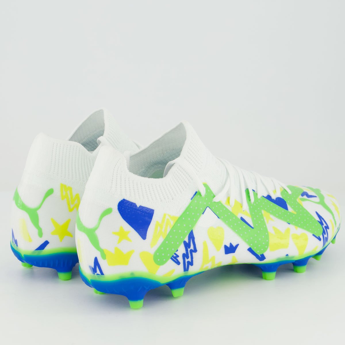 Chuteira Puma Future Match Neymar NJr FG/AG BDP Campo Branca Branco 3