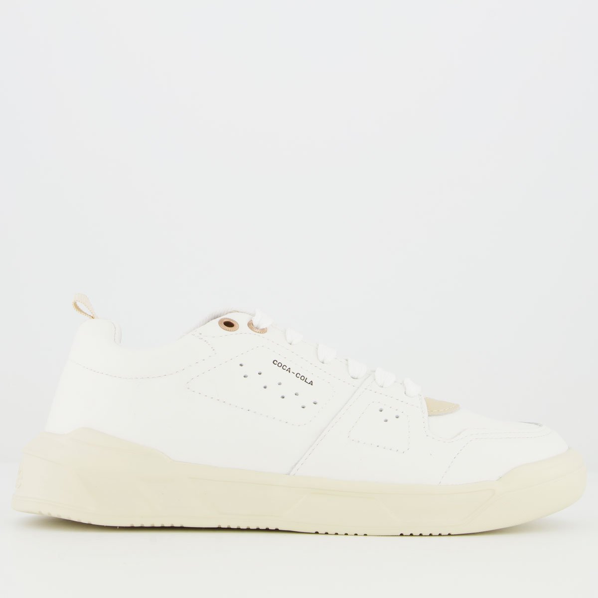 Tênis Coca Cola Soho Leather Feminino Branco e Bege Branco 1