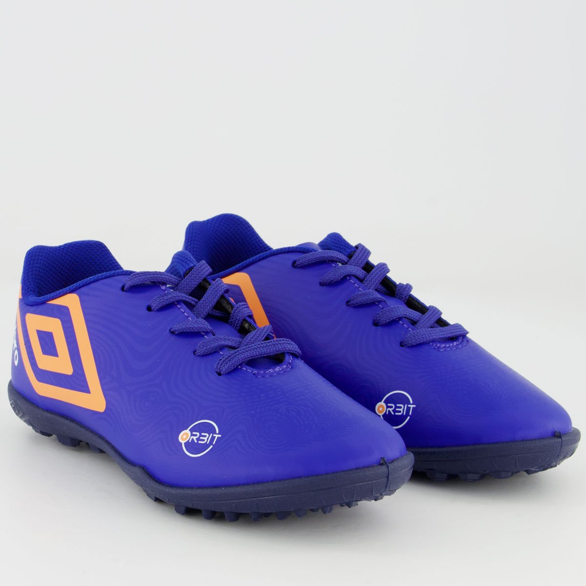 Chuteira Umbro Orbit Society Juvenil Azul Azul/Laranja 2