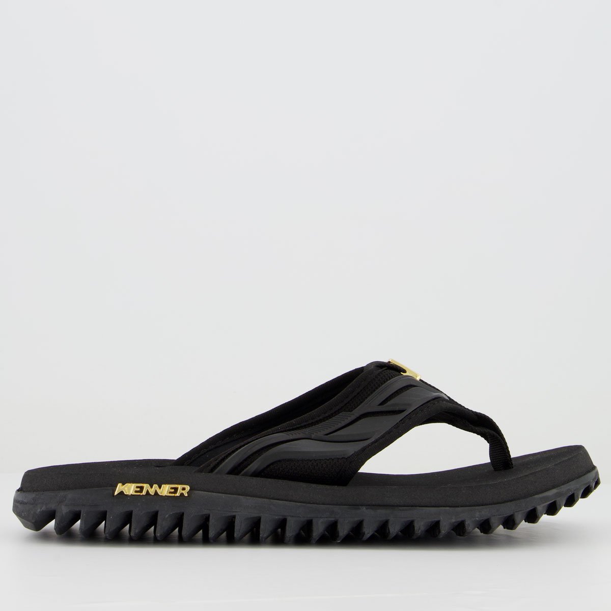 Chinelo Kenner Kivah Full Force Gold Preto Preto 2