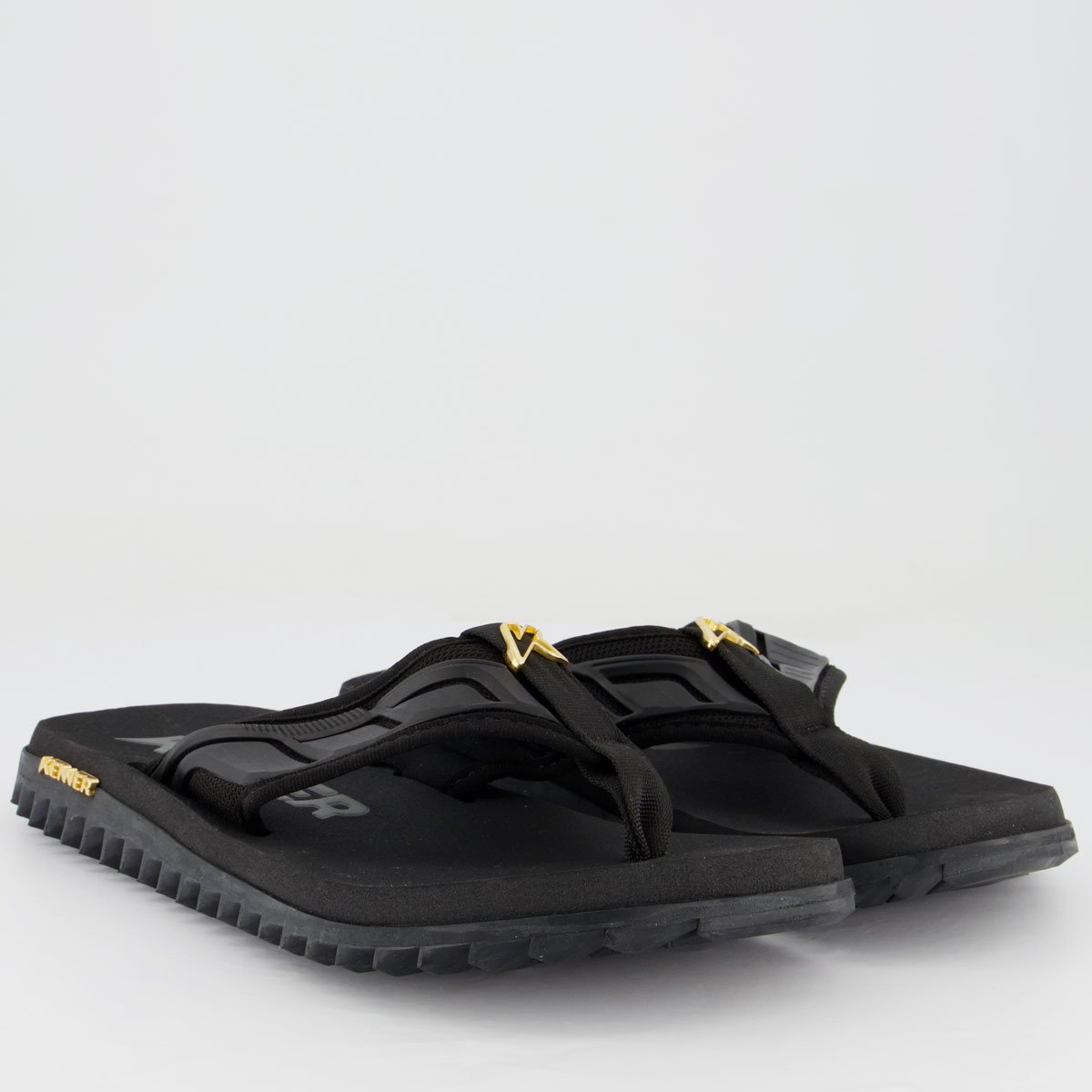 Chinelo Kenner Kivah Full Force Gold Preto Preto 3