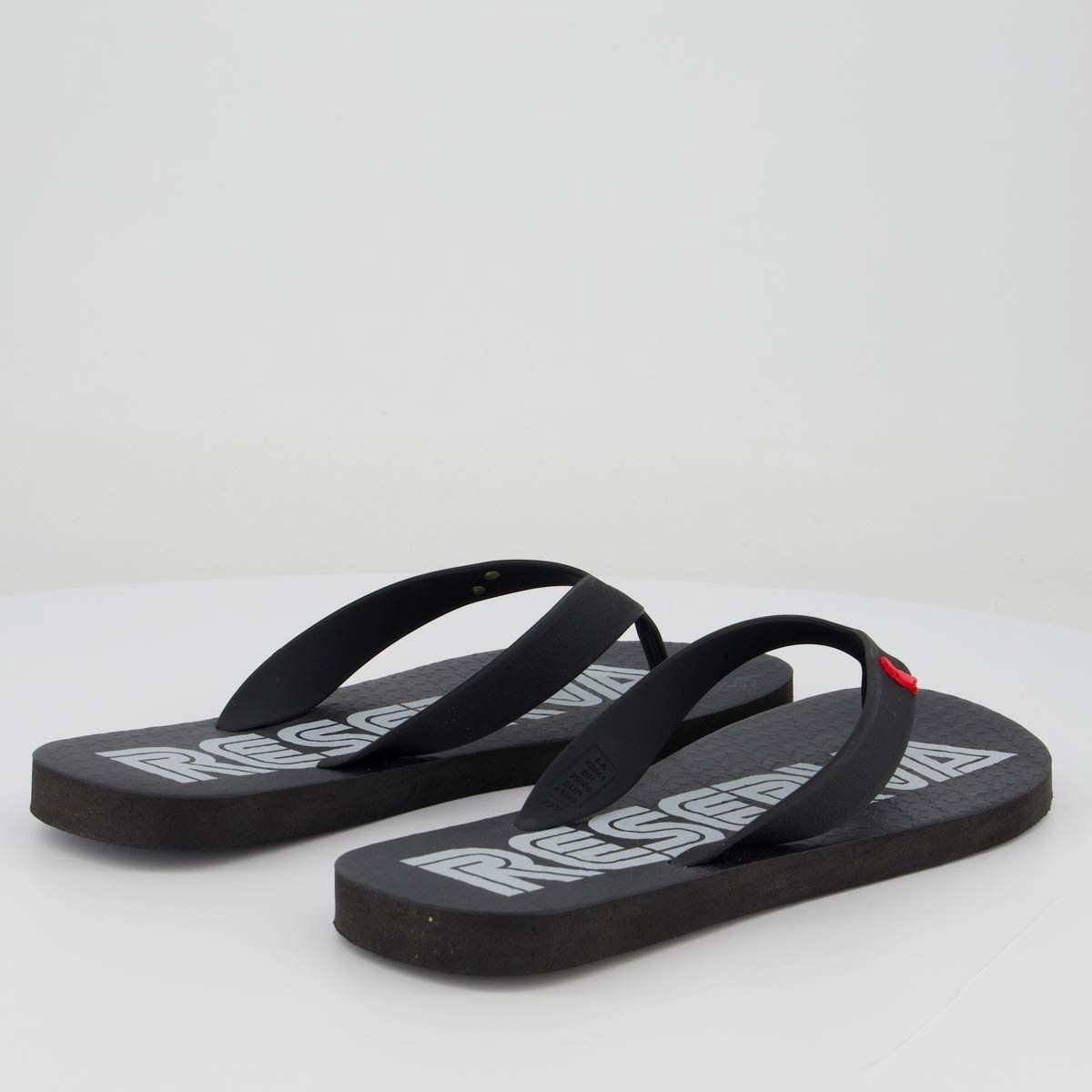 Chinelo Reserva Contorno Preto e Branco Preto 4