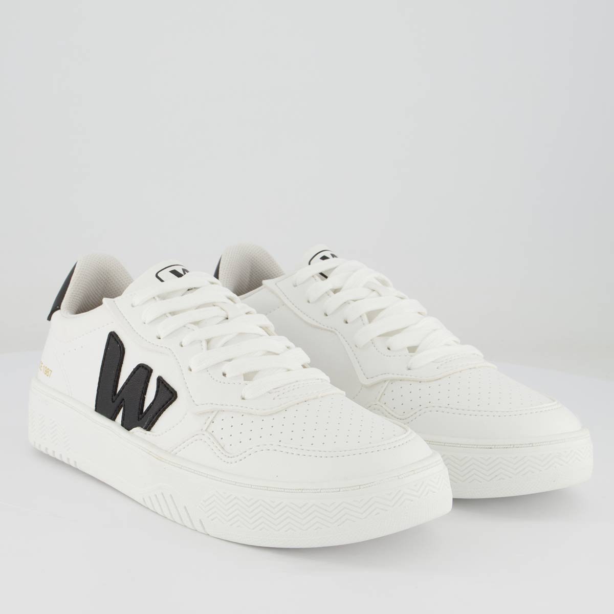 Tênis West Coast WC 101 Branco e Preto Branco 2
