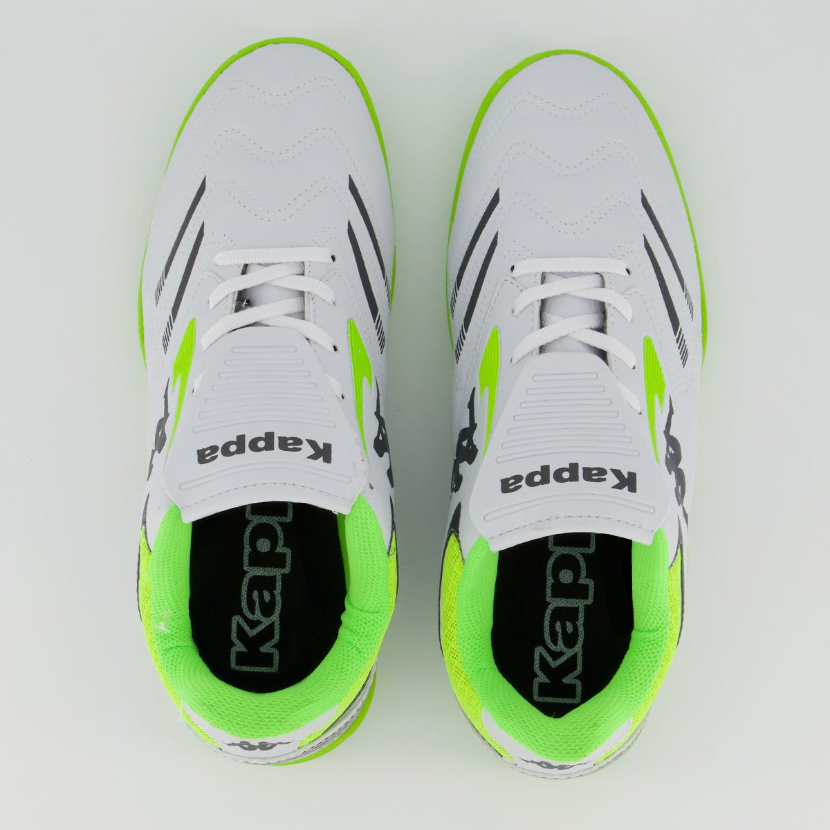 Chuteira Kappa Phoenix Futsal Branca e Verde Branco/Verde 4