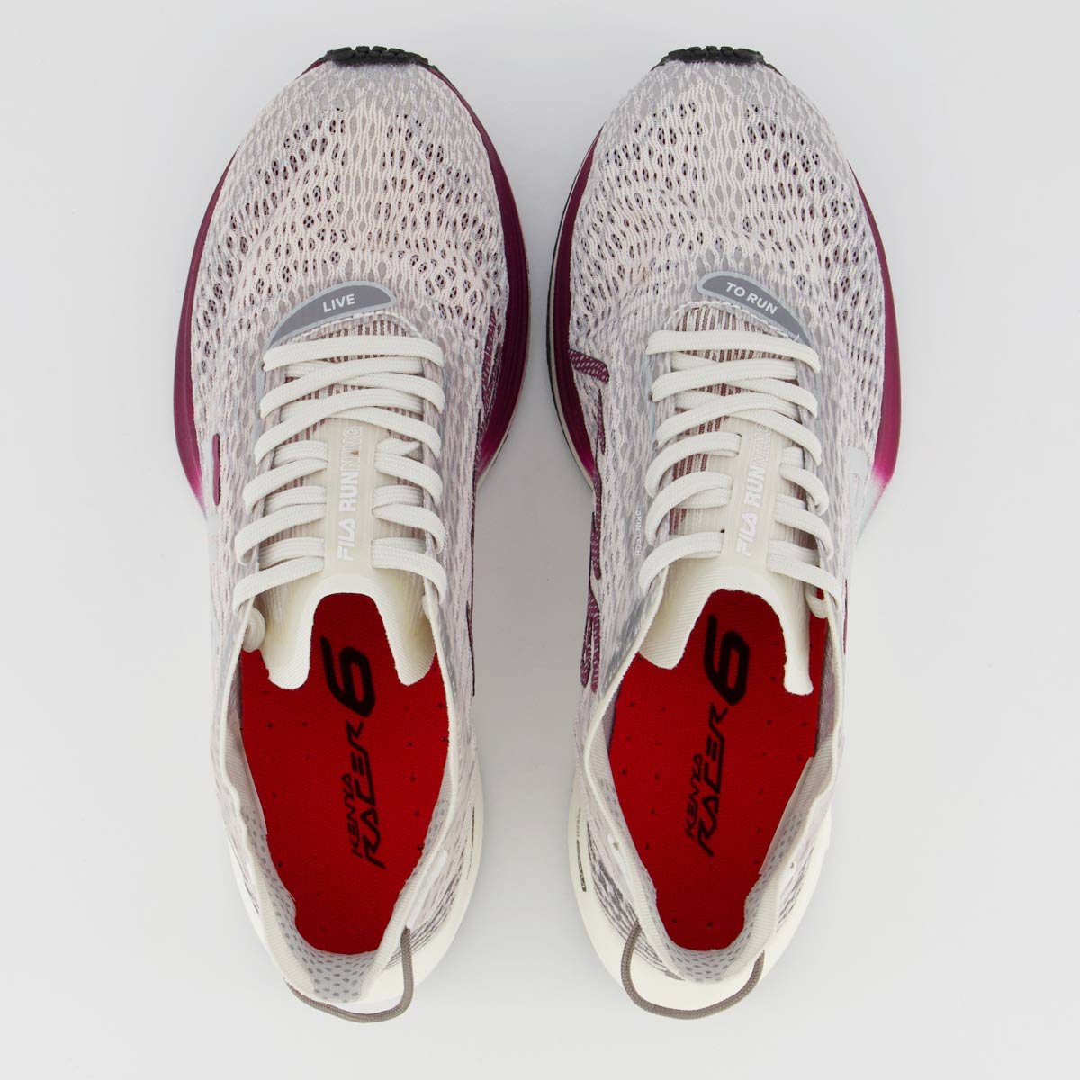 Tênis Fila KR6 Feminino Branco e Bordô Branco/Bordô 4