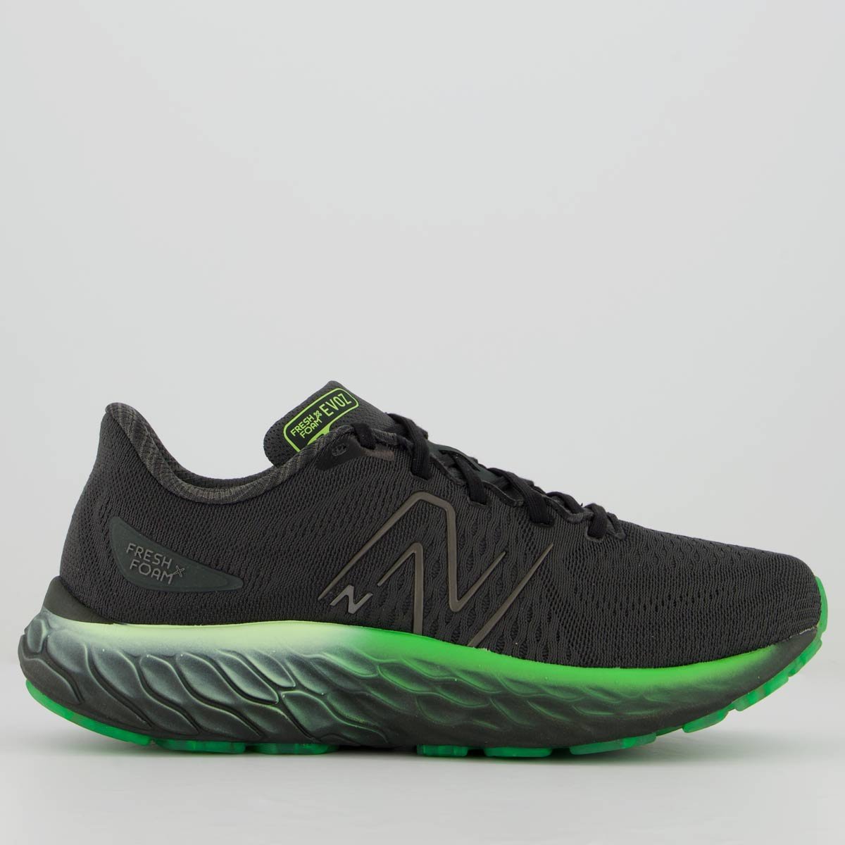 Tênis New Balance Fresh Foam X Evoz V3 Preto e Verde Preto 1