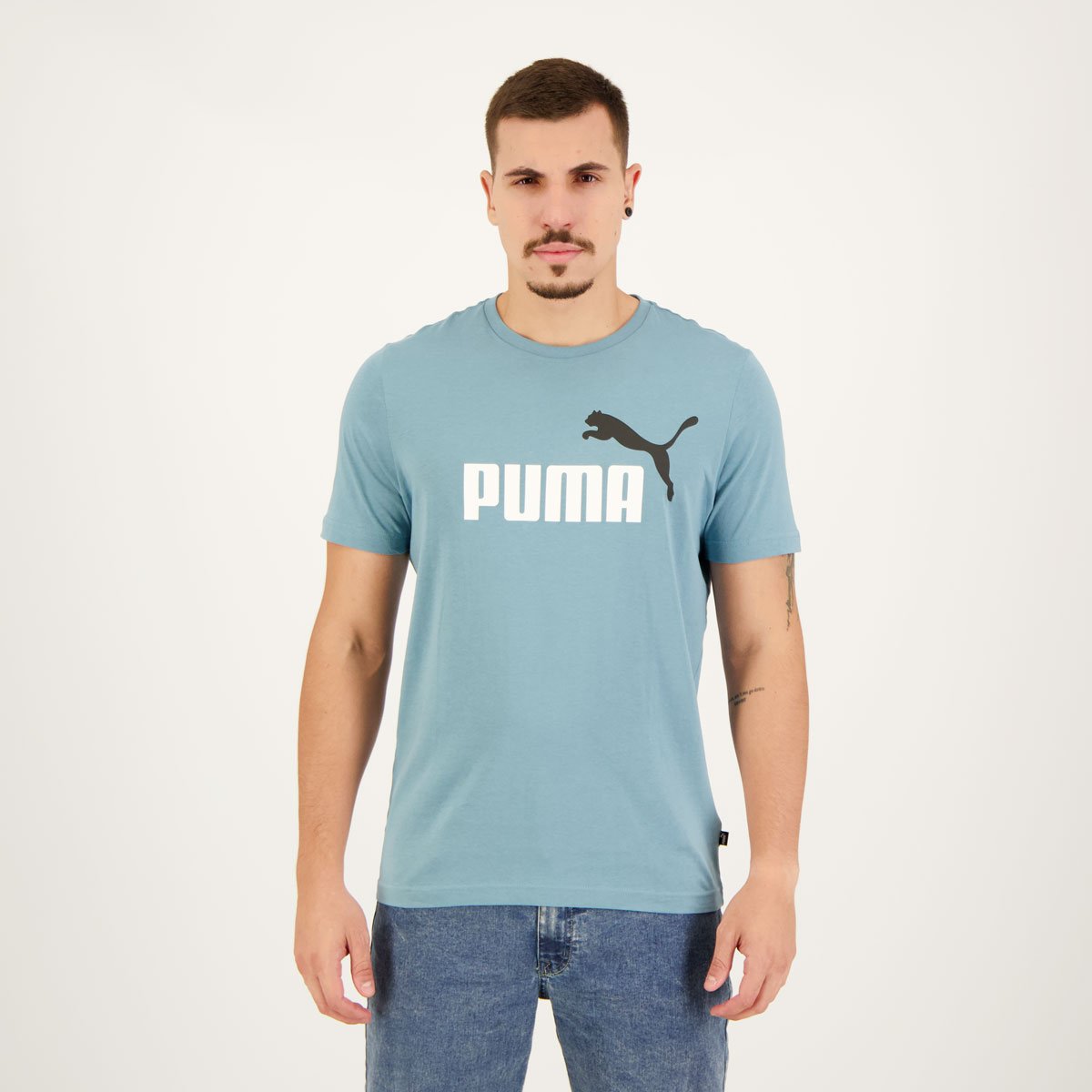 Camiseta Puma ESS+ 2Col Logo Azul