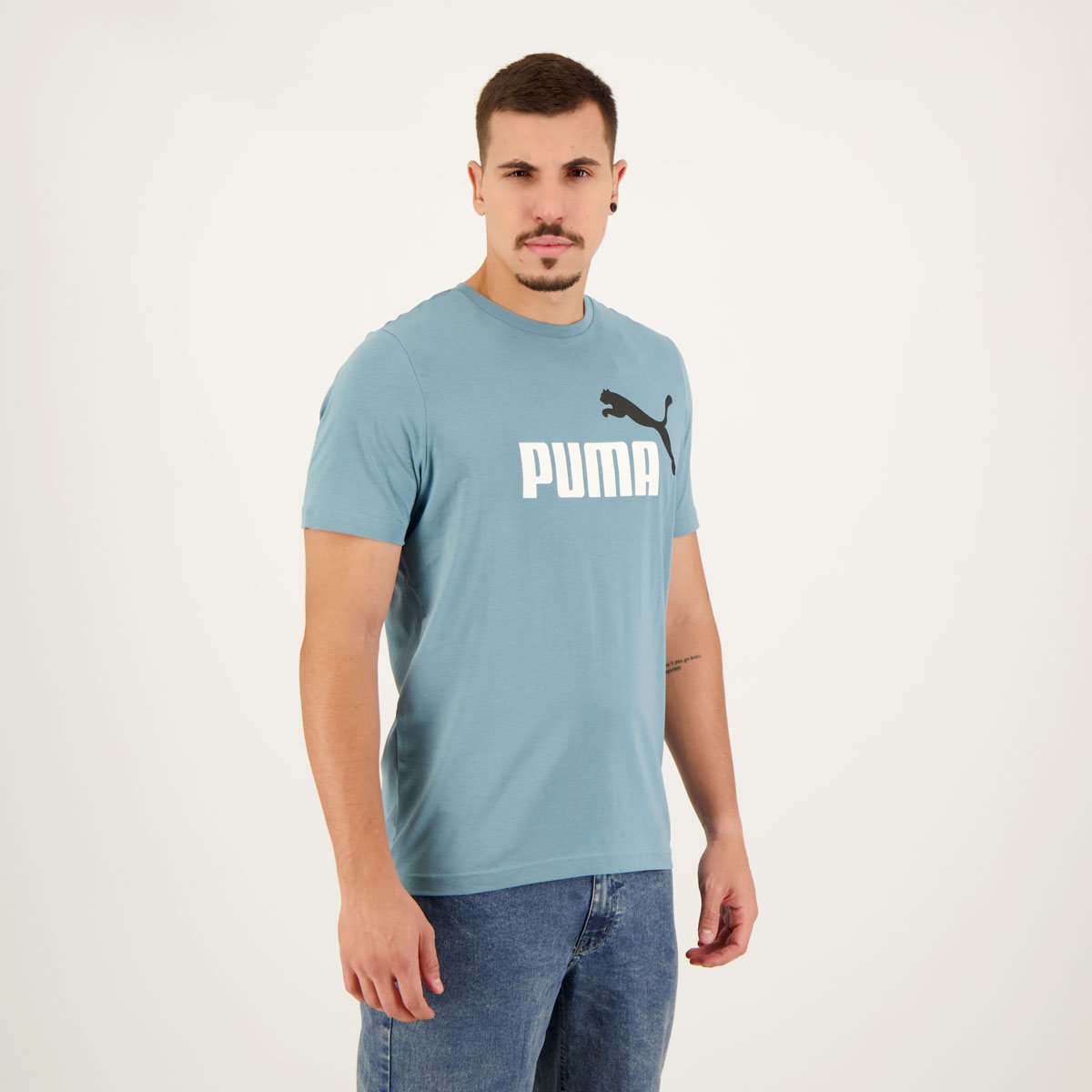 Camiseta Puma ESS+ 2Col Logo Azul Azul 2