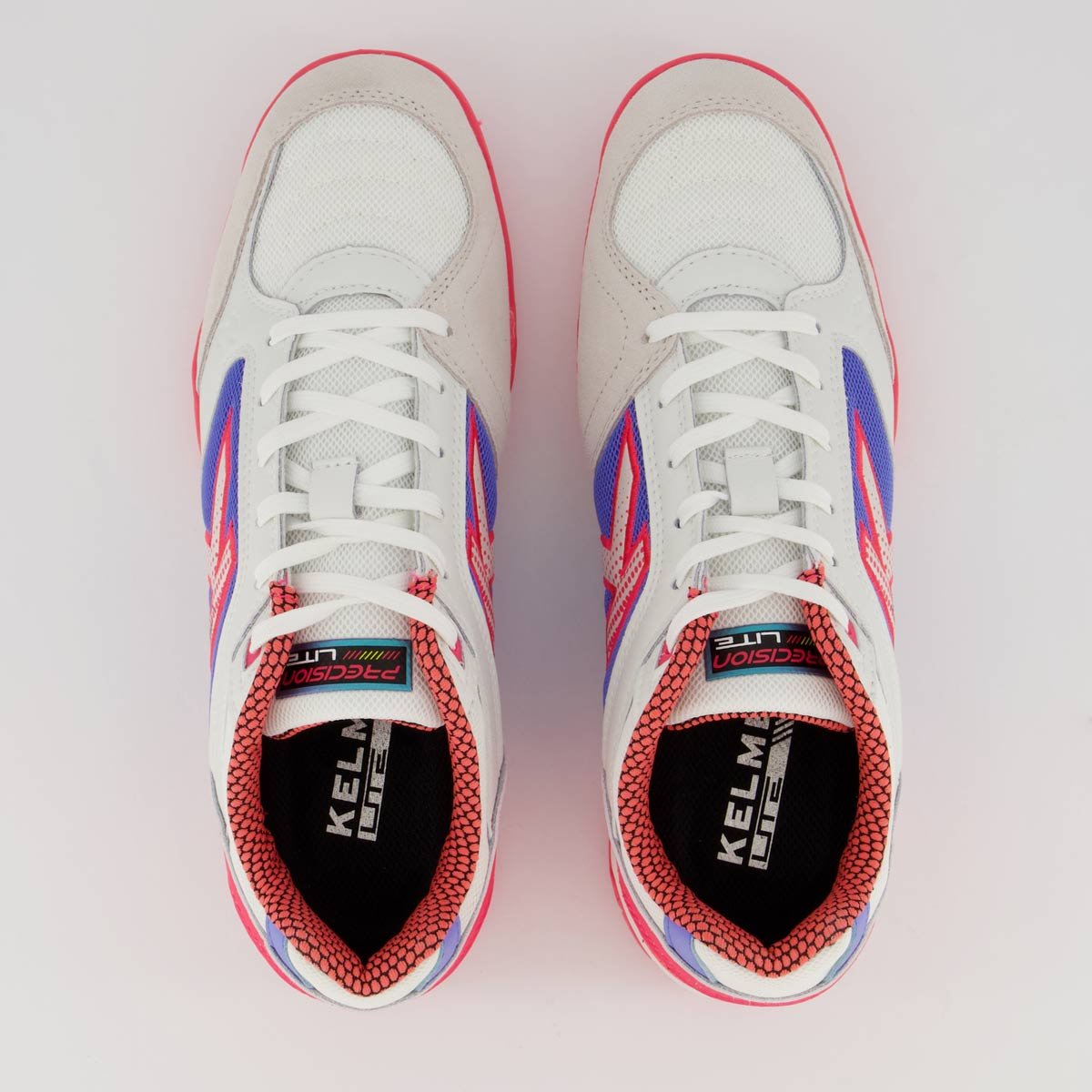 Chuteira Kelme Precision Lite Futsal Branca e Rosa Branco/Rosa