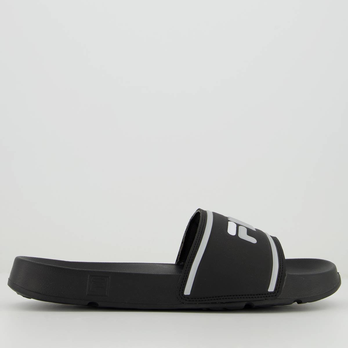 Chinelo Fila Drifter Stripes Logo II Preto e Cinza Preto/Cinza 2