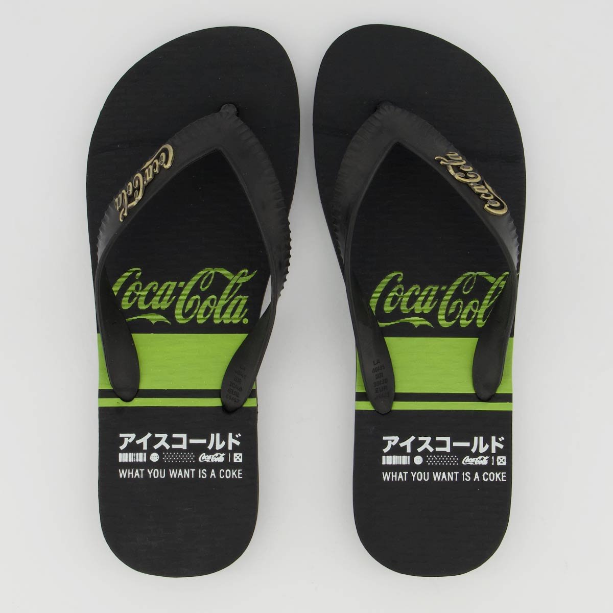 Chinelo Coca Cola Double Bands Preto