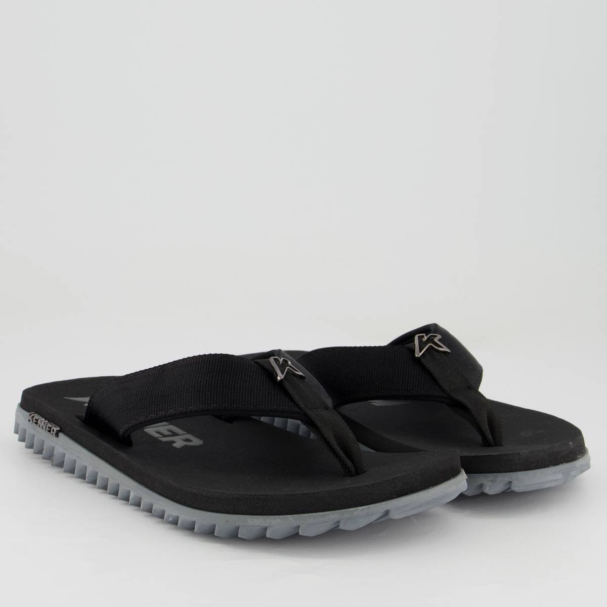 Chinelo Kenner Kivah Cinza e Preto Cinza/Preto 3
