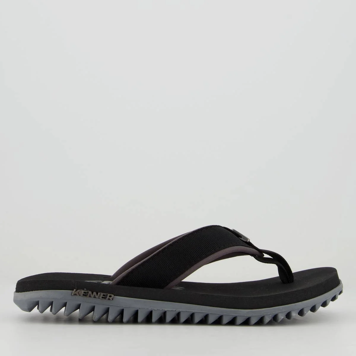 Chinelo Kenner Kivah Cushy Preto e Cinza Preto 2