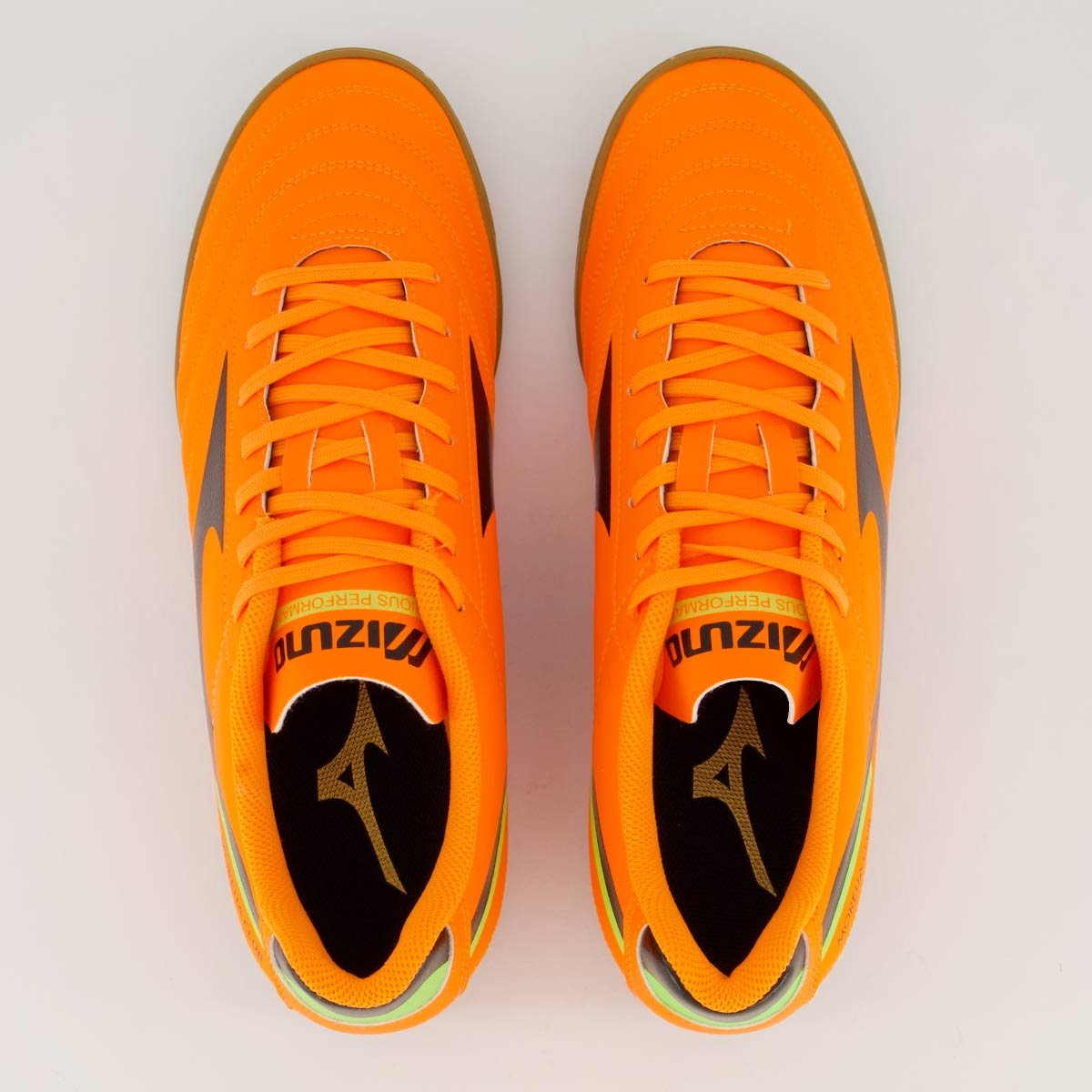 Chuteira Mizuno Morelia Club IN Futsal Laranja e Preta Laranja 4