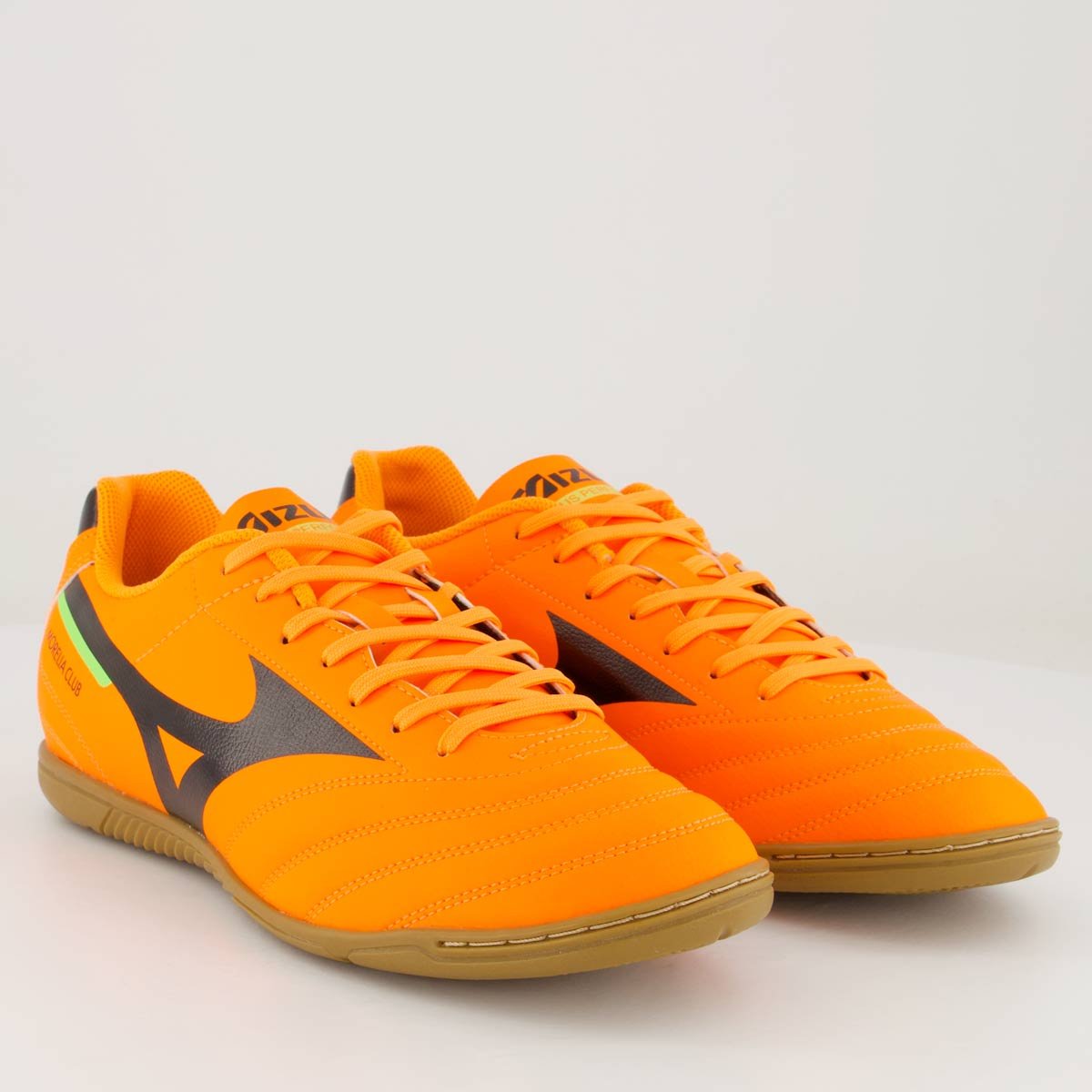 Chuteira Mizuno Morelia Club IN Futsal Laranja e Preta Laranja 2