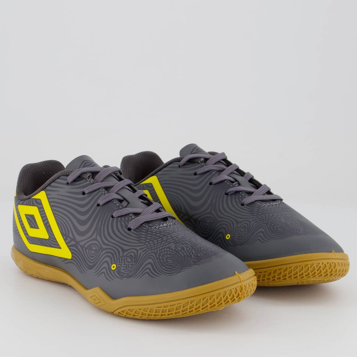 Chuteira Umbro Orbit Futsal Juvenil Grafite Cinza 2