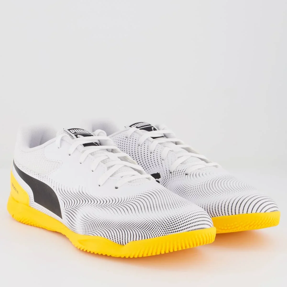 Chuteira Puma Truco III Futsal Branca e Laranja Branco 2