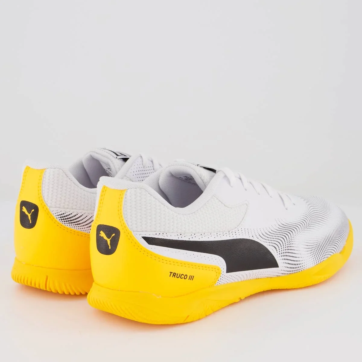 Chuteira Puma Truco III Futsal Branca e Laranja Branco 3