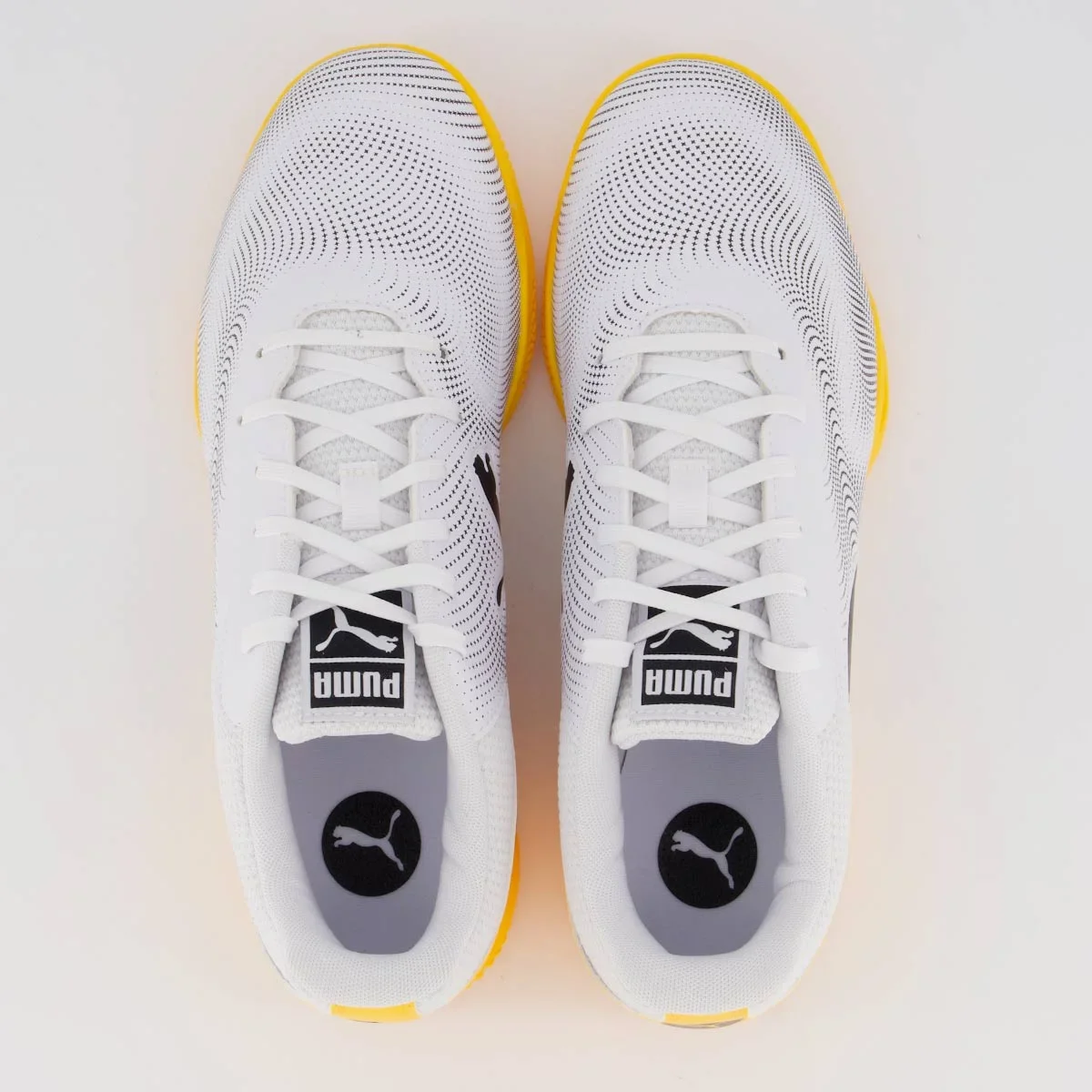 Chuteira Puma Truco III Futsal Branca e Laranja Branco 4