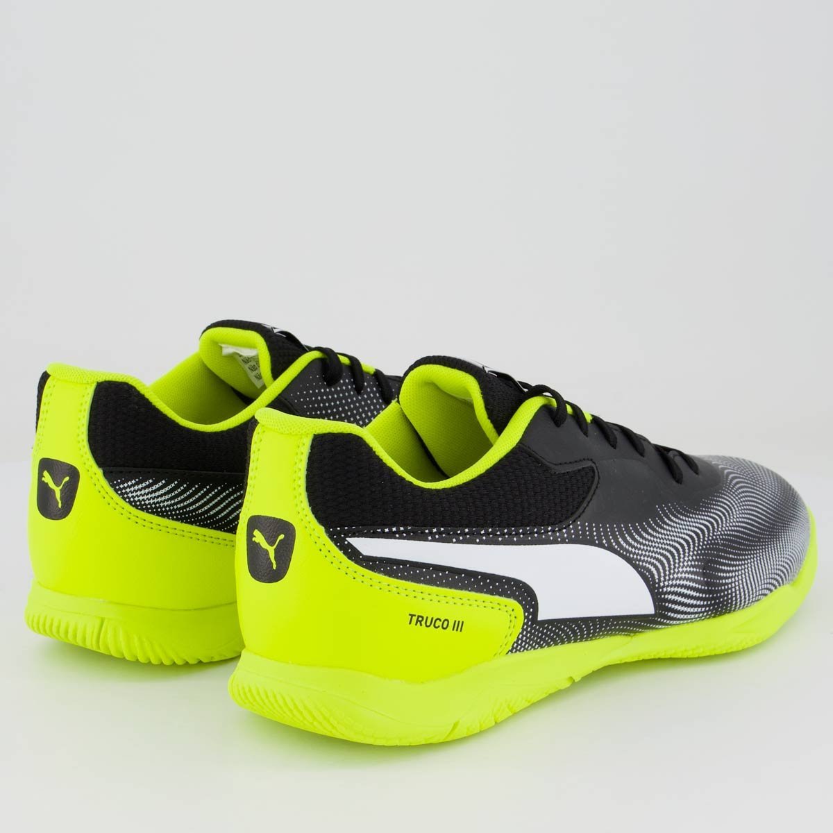 Chuteira Puma Truco III Futsal Preta e Verde Preto/Verde 3
