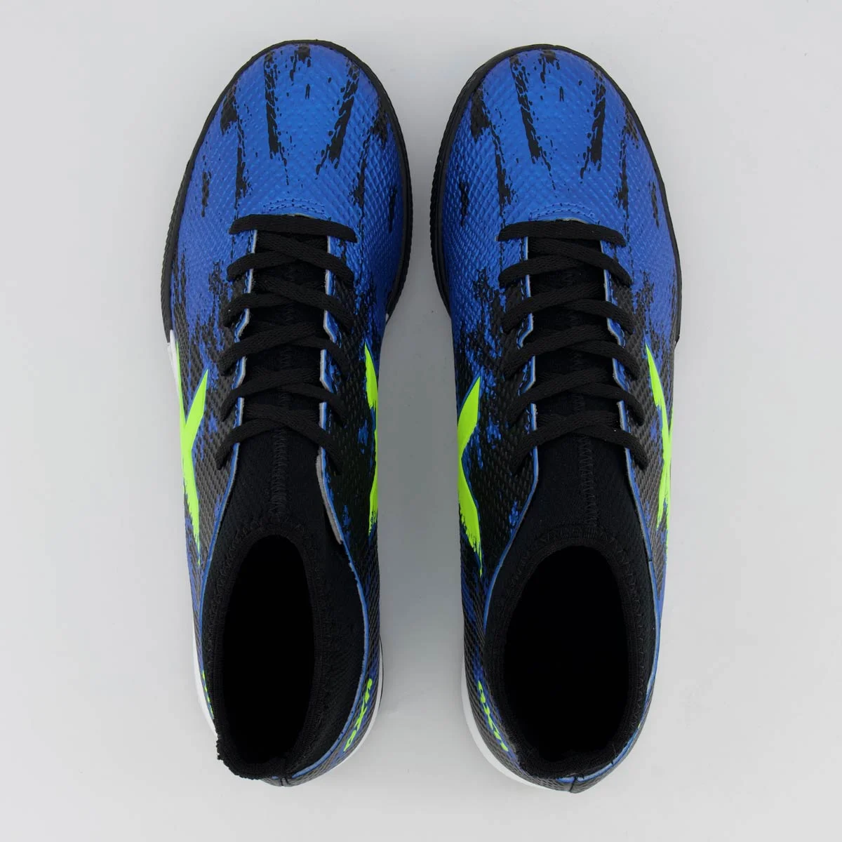 Chuteira Oxn Fusion Grip 3 Neo Society Preta e Azul Preto 4