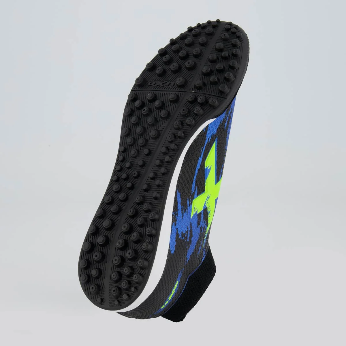 Chuteira Oxn Fusion Grip 3 Neo Society Preta e Azul Preto 5