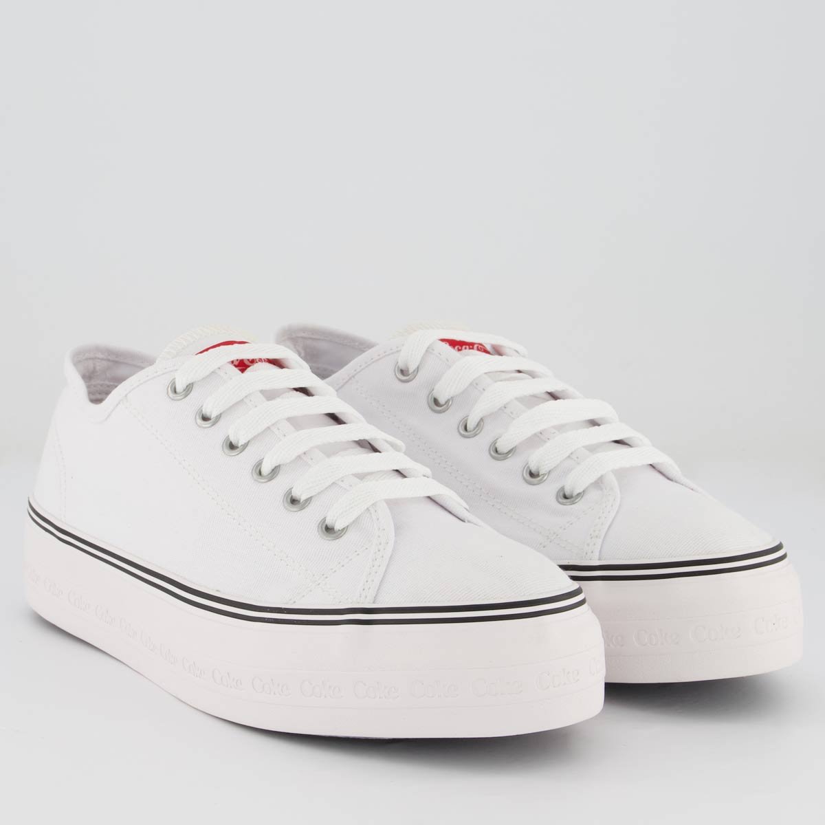 Tênis Coca-Cola Shoes Ella Plataforma Feminino Branco 2