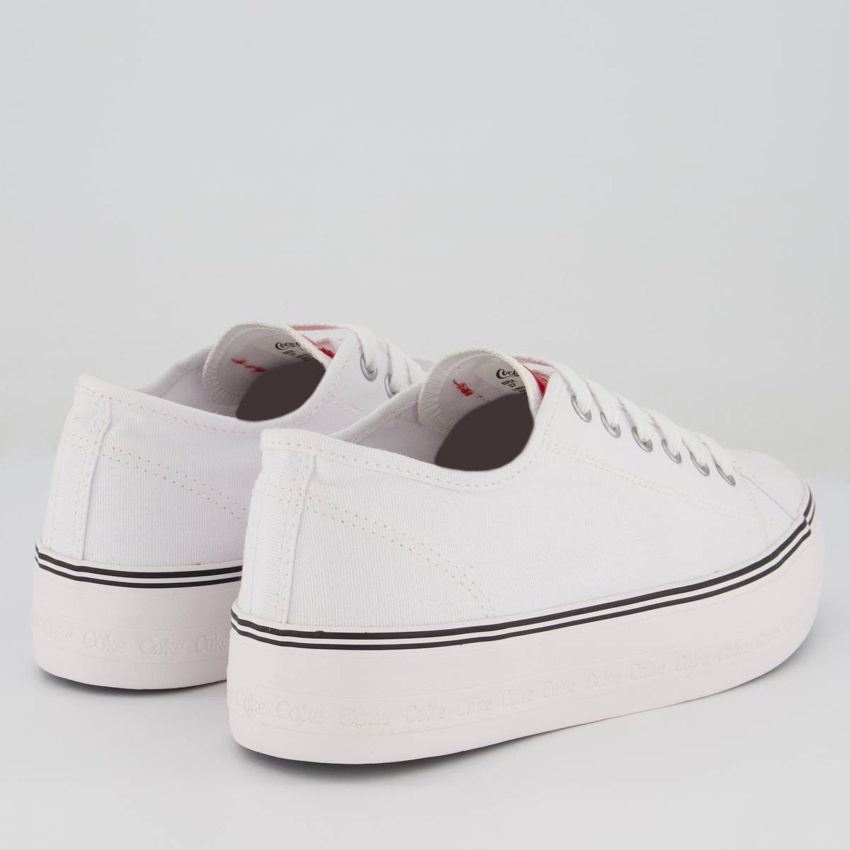 Tênis Coca-Cola Shoes Ella Plataforma Feminino Branco 3