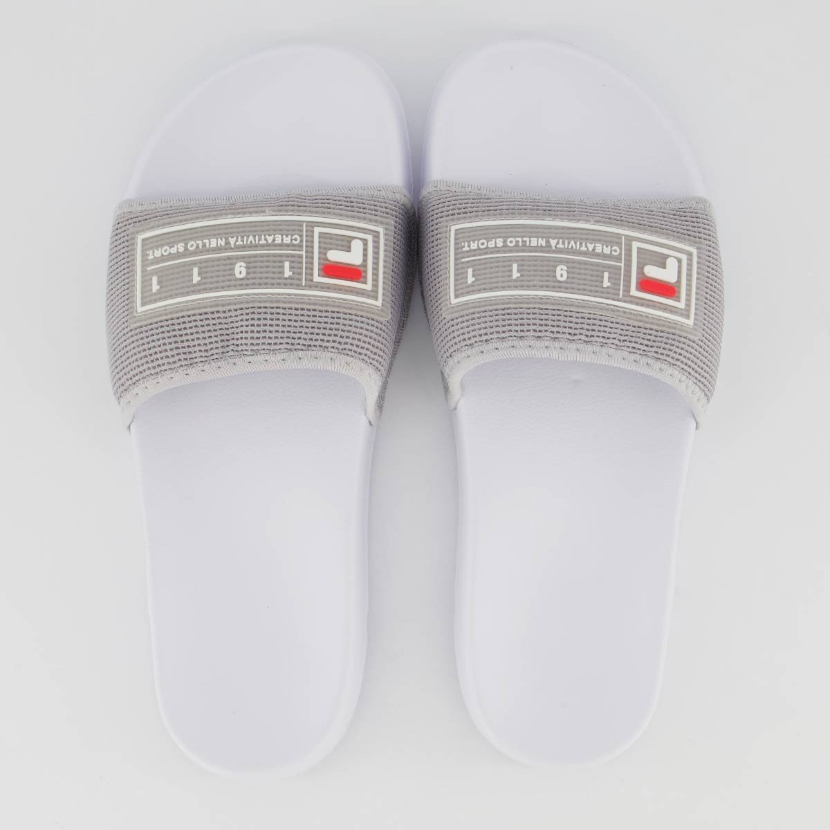 Chinelo Fila Drifter Mesh Feminino Branco e Prata Cinza 1