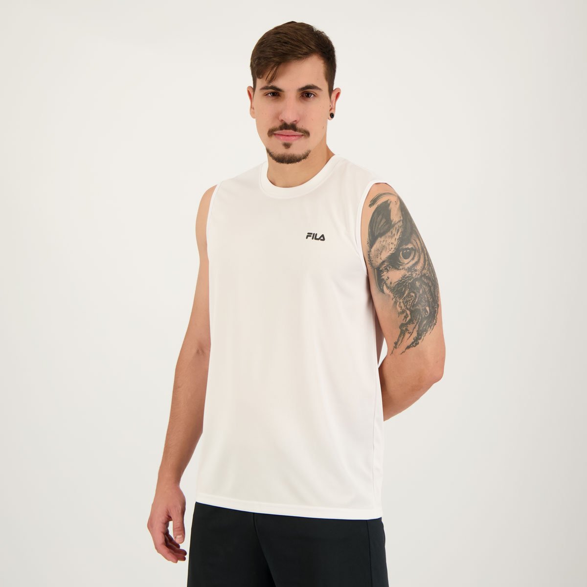 Regata Fila Myler Branco e Preto Branco 2