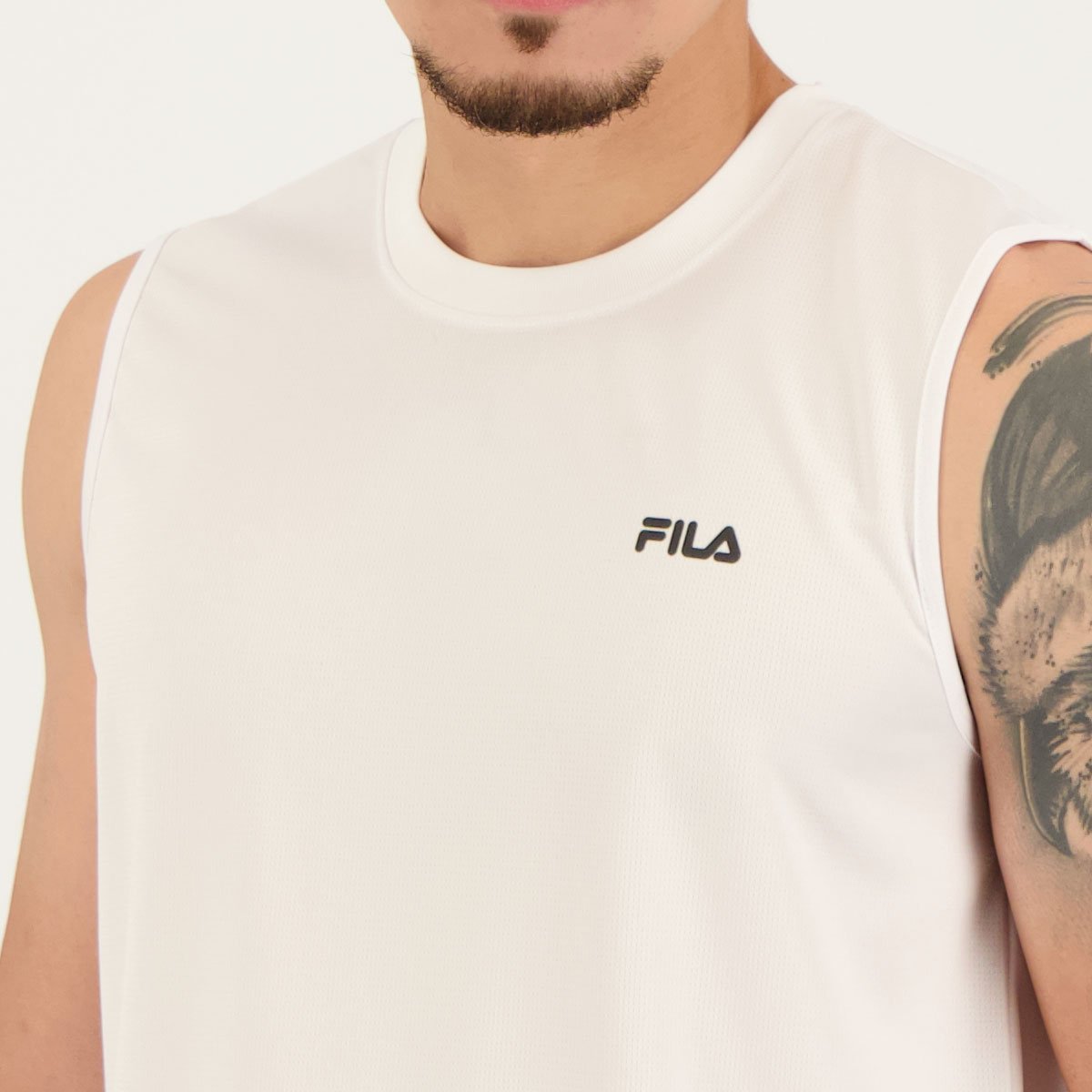 Regata Fila Myler Branco e Preto Branco 4