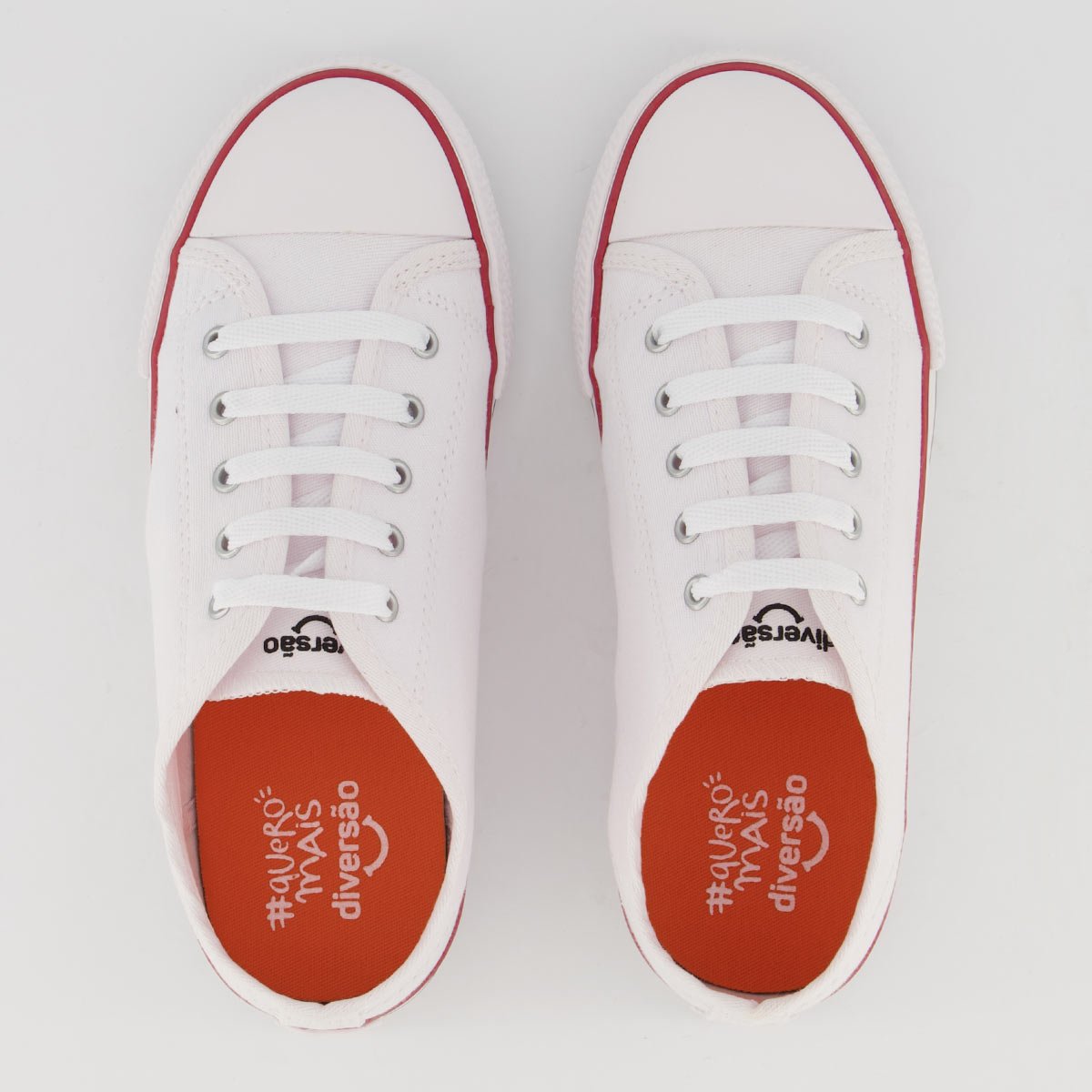 Tênis Diversão Canvas Low Infantil Branco Branco 4