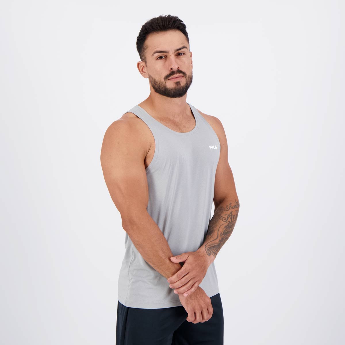 Regata Fila Sport Melange Lux Cinza Claro Cinza 2