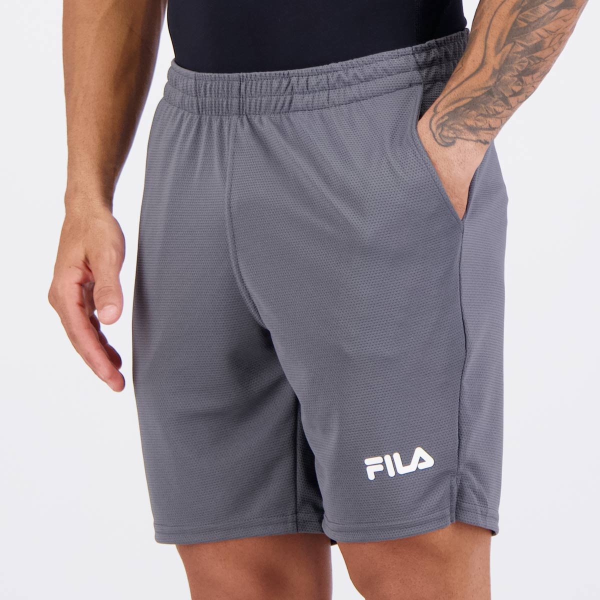 Bermuda Fila Sport Cinza Escuro Cinza 3