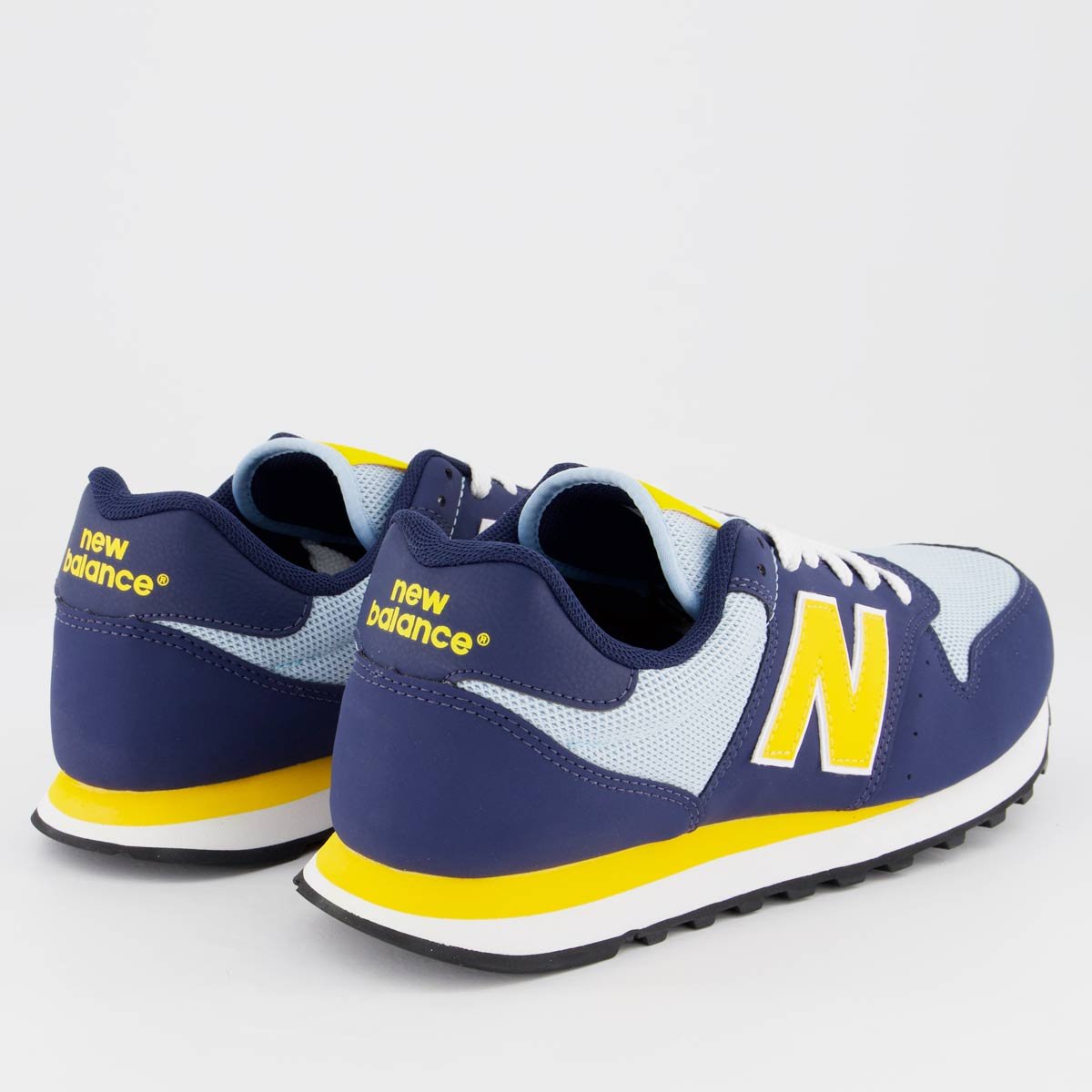 Tênis New Balance 500V2 Marinho e Amarelo Multicores 3