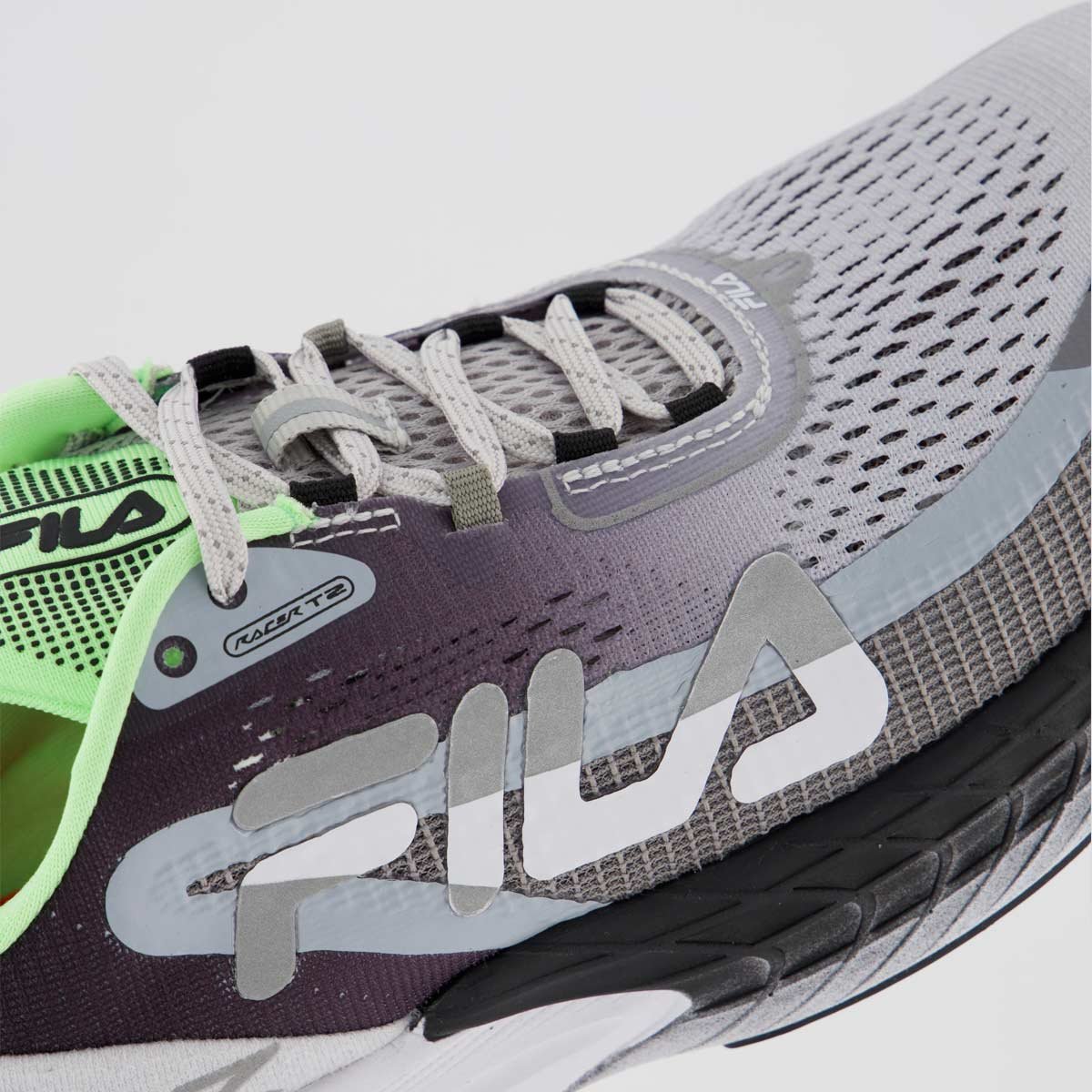 Tênis Fila Racer T2 S Feminino Prata e Preto Cinza 7