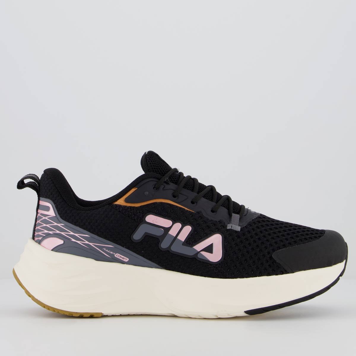 Tênis Fila Racer Comet Feminino Preto e Rosa Preto 1