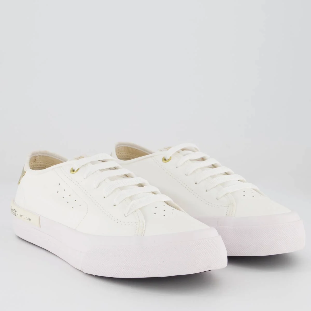 Tênis Coca Cola Siena Town Feminino Branco e Dourado Branco 2