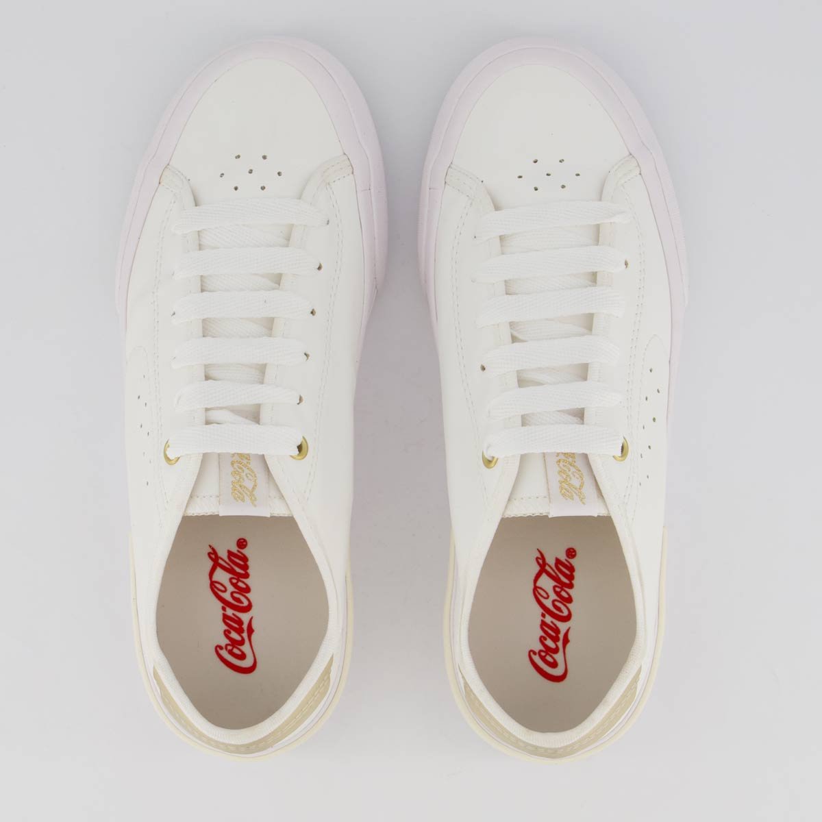 Tênis Coca Cola Siena Town Feminino Branco e Dourado Branco 4