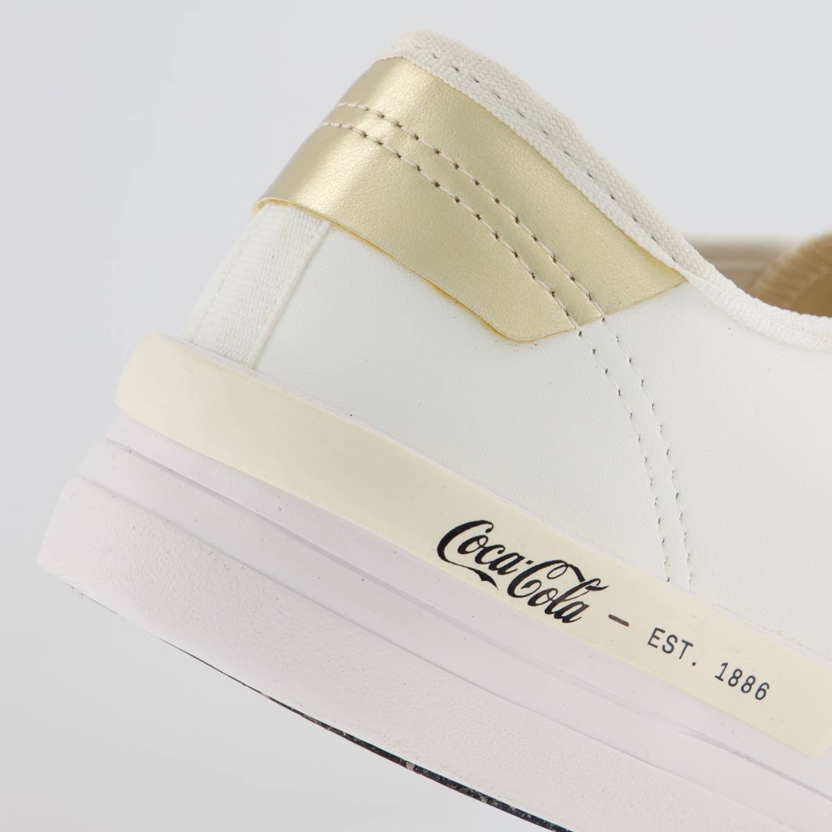 Tênis Coca Cola Siena Town Feminino Branco e Dourado Branco 6