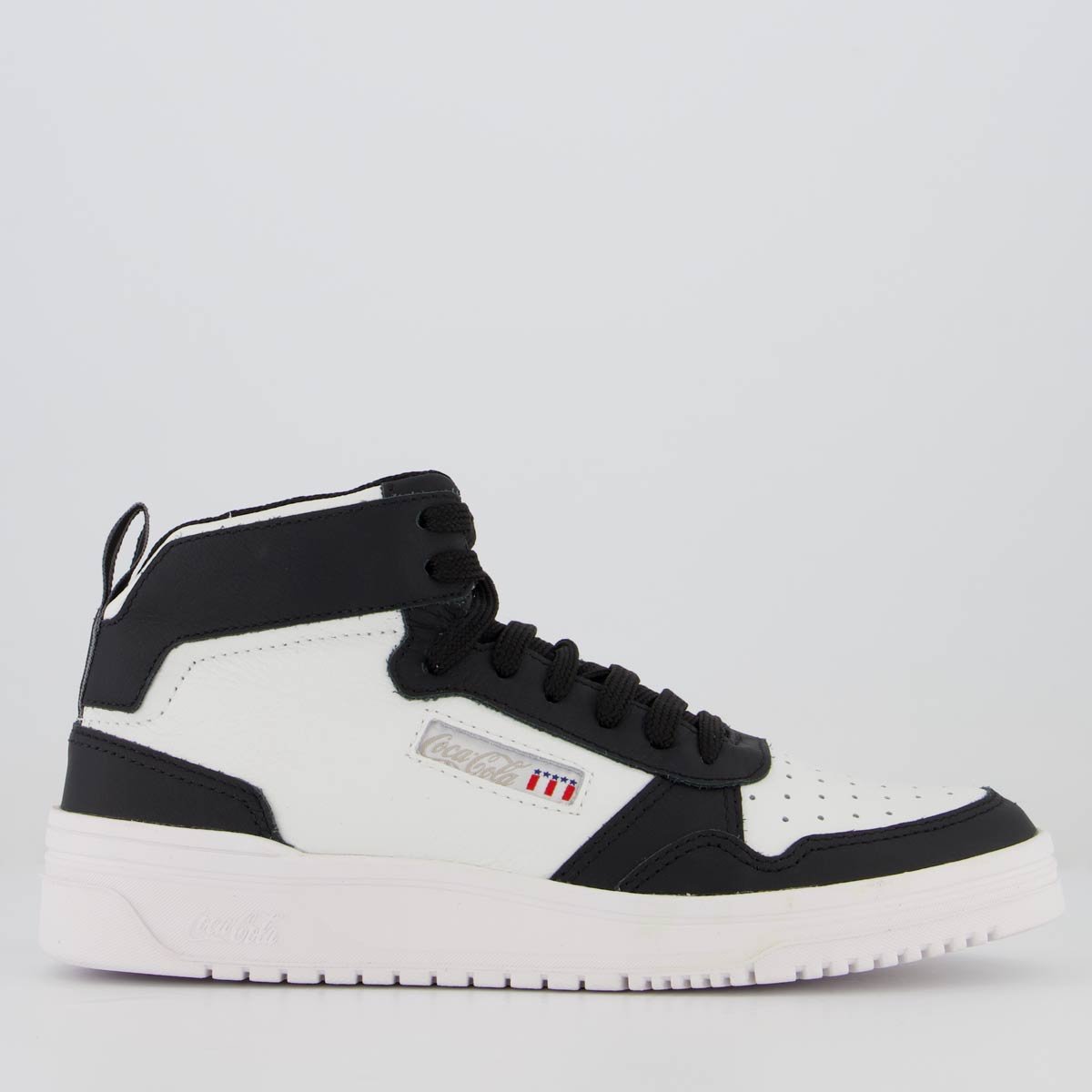 Tênis Coca Cola March Ray Hi Feminino Preto e Branco Branco/Preto 1