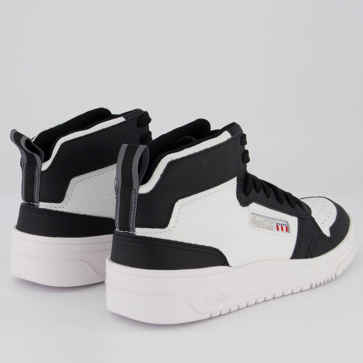 Tênis Coca Cola March Ray Hi Feminino Preto e Branco Branco/Preto 3