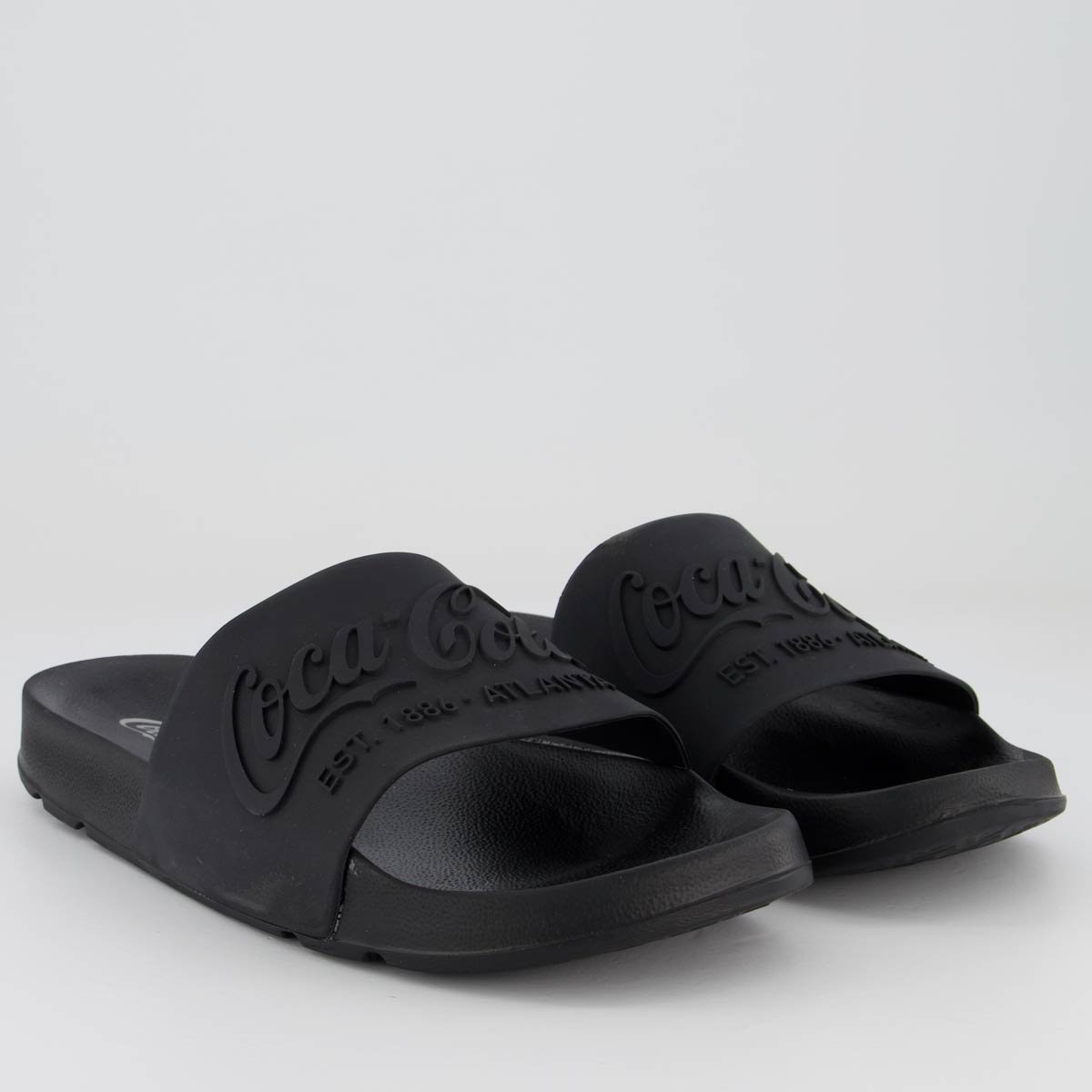 Chinelo Coca Cola Slide Coke Bold Preto Preto 3