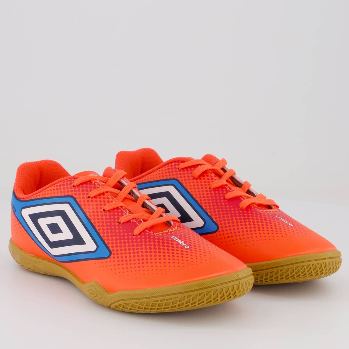 Chuteira Umbro Cannon Futsal Juvenil Coral Laranja 2