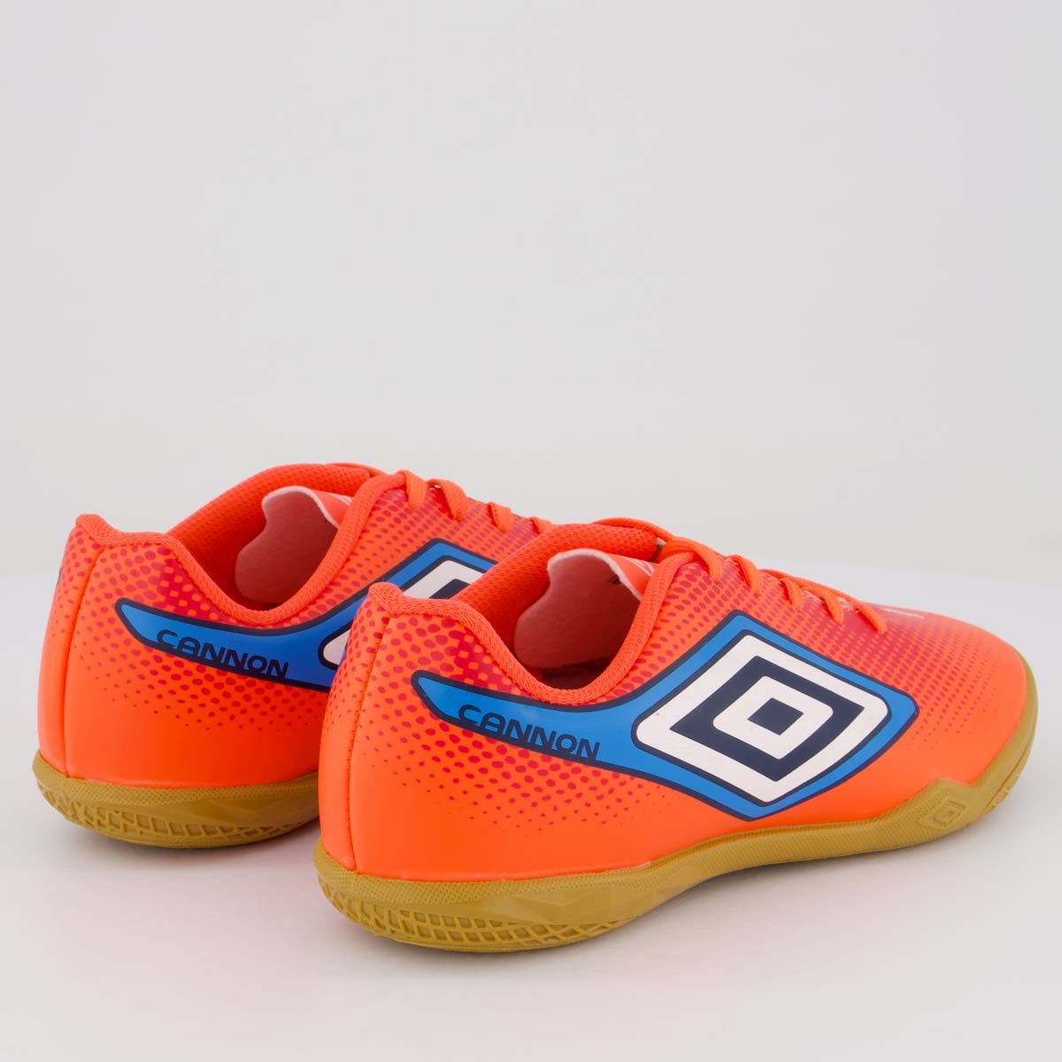 Chuteira Umbro Cannon Futsal Juvenil Coral Laranja 3