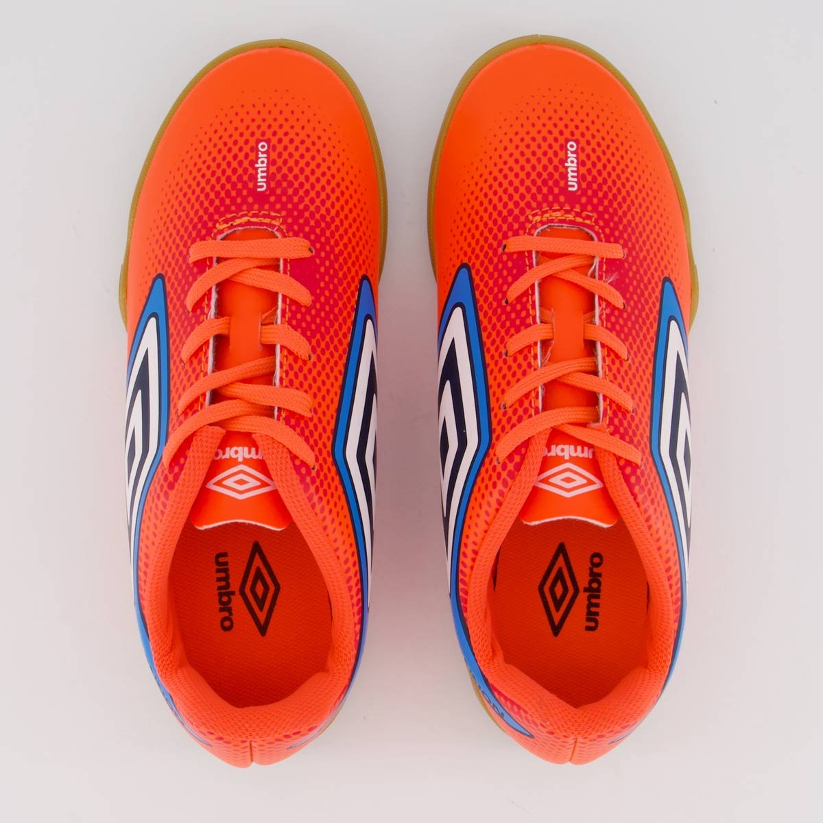 Chuteira Umbro Cannon Futsal Juvenil Coral Laranja 4