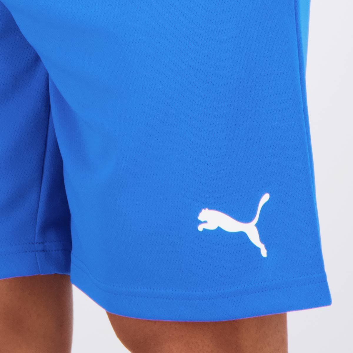 Bermuda Puma Teamrise Azul e Branca Azul 5