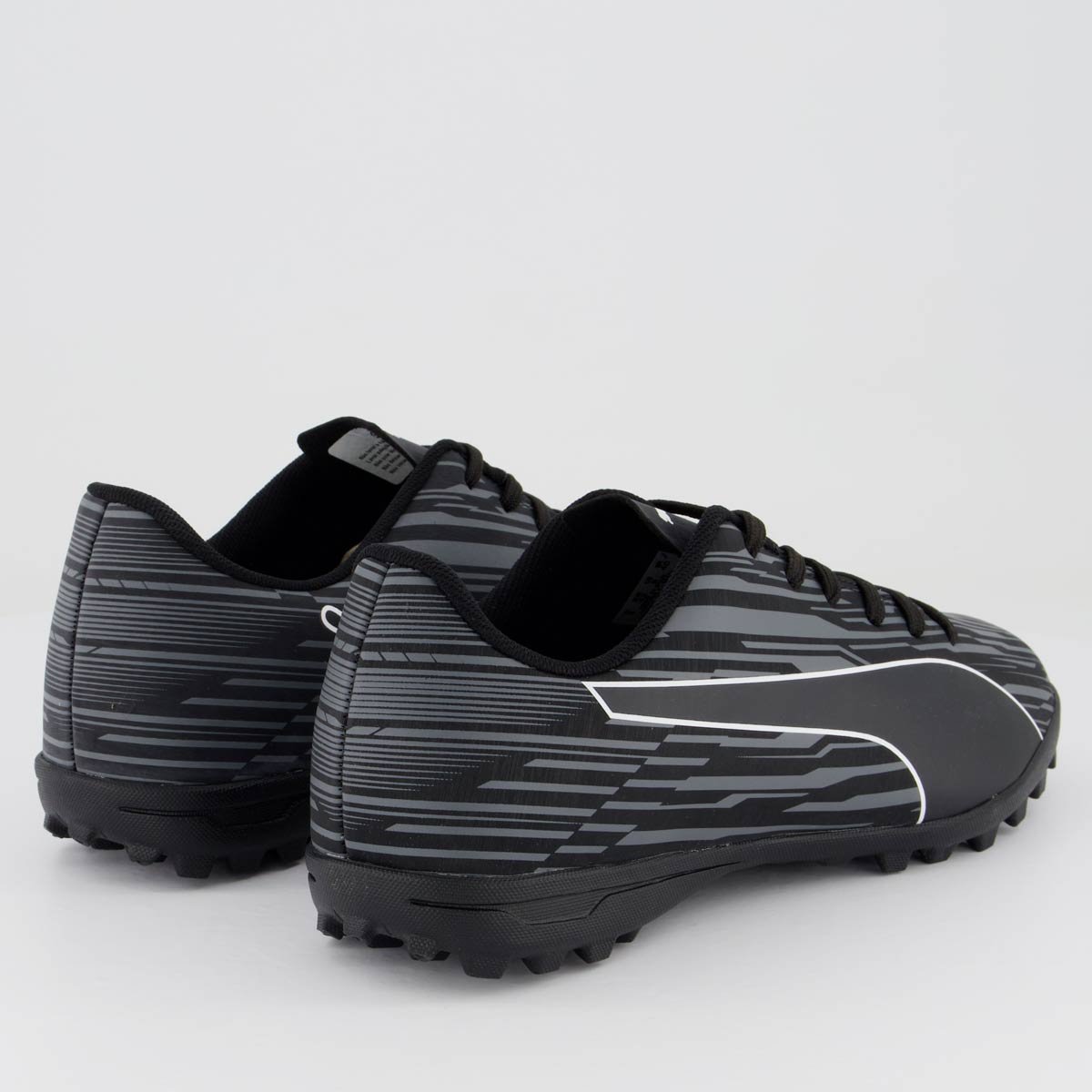 Chuteira Puma Rapido III TT BDP Society Preta e Cinza Preto/Cinza 3