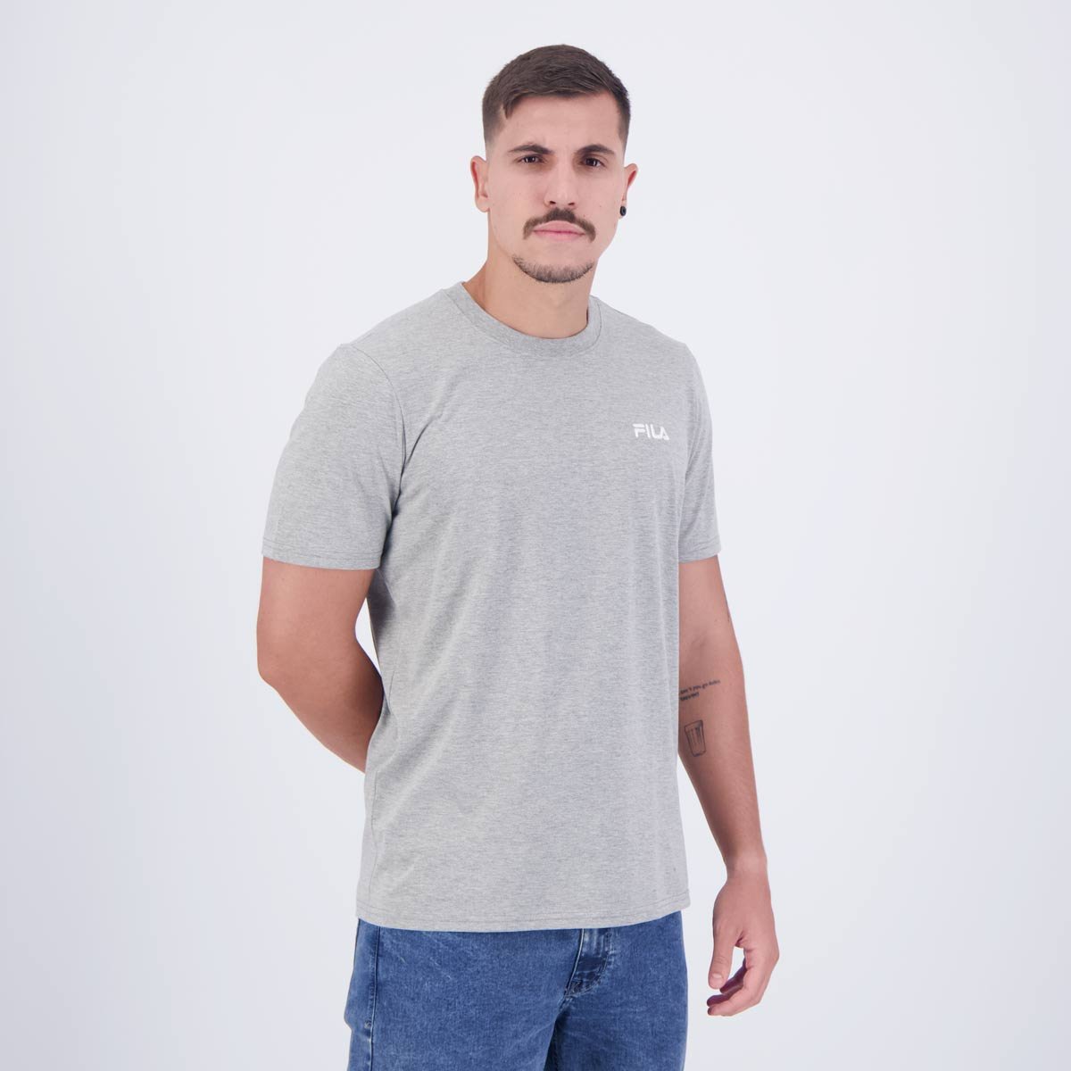 Camiseta Fila Classic Cinza Mescla Cinza 2