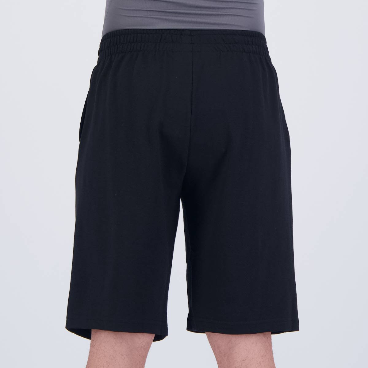 Bermuda Fila Practical Logo Preta e Branca Preto 4